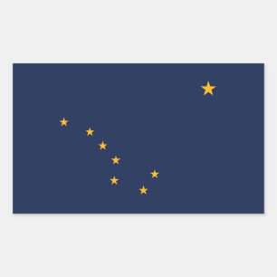 Alaska State Flag Rectangular Sticker