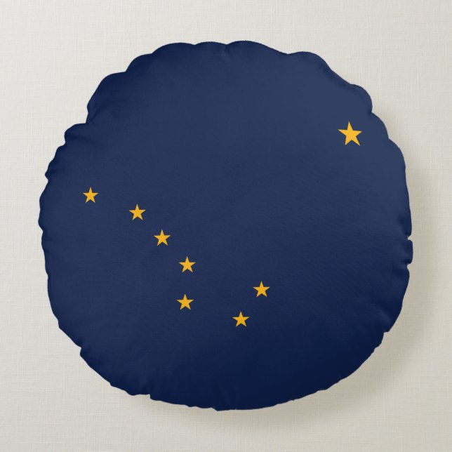Alaska State Flag Round Cushion (Front)