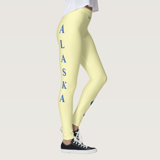 Alaska State Forget Me Nots State Flower Leggings (Right)