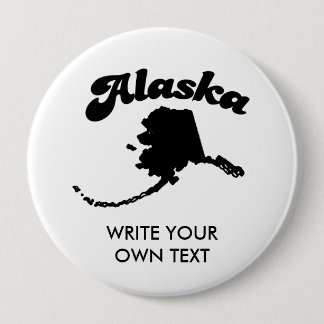 ALASKA STATE MOTTO T-SHIRT 10 CM ROUND BADGE