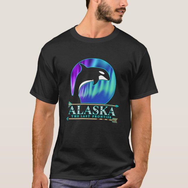 Alaska State Pride Alaska Northern Lights Alaskan  T-Shirt (Front)