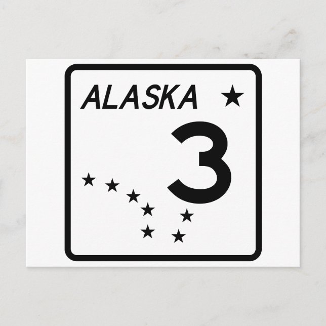 Alaska State Route 3 Postcard (Front)