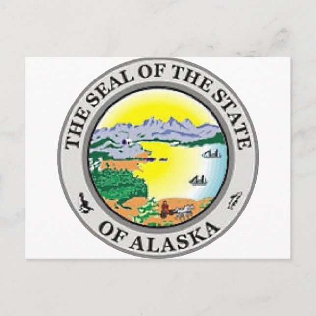 Alaska State Seal Postcard (Front)