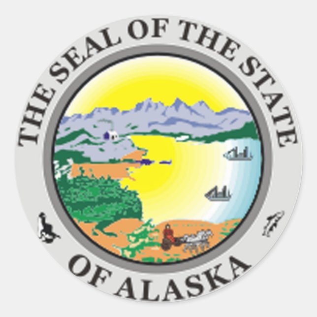 Alaska State Seal Sticker (Front)