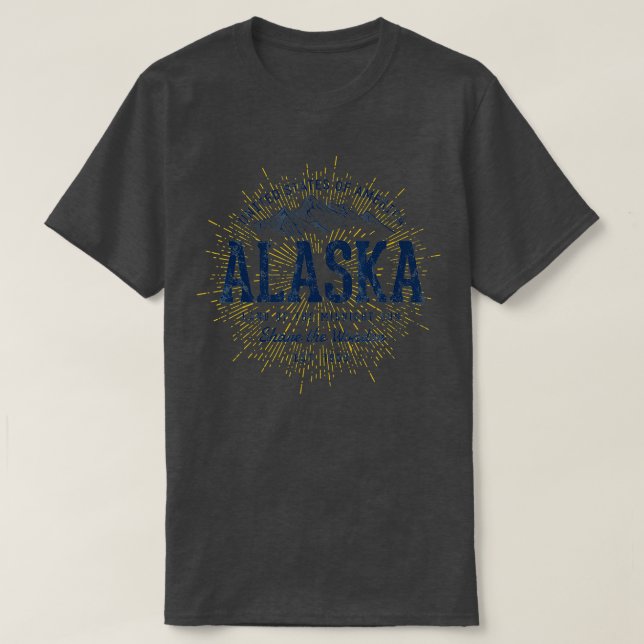 Alaska State Vintage Retro Alaska  T-Shirt (Design Front)