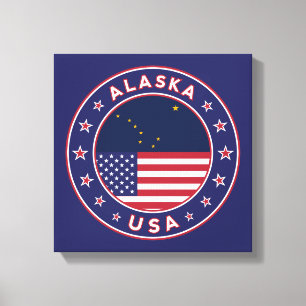 Alaska t-shirt, Alaska sticker,Alaska poster Canvas Print
