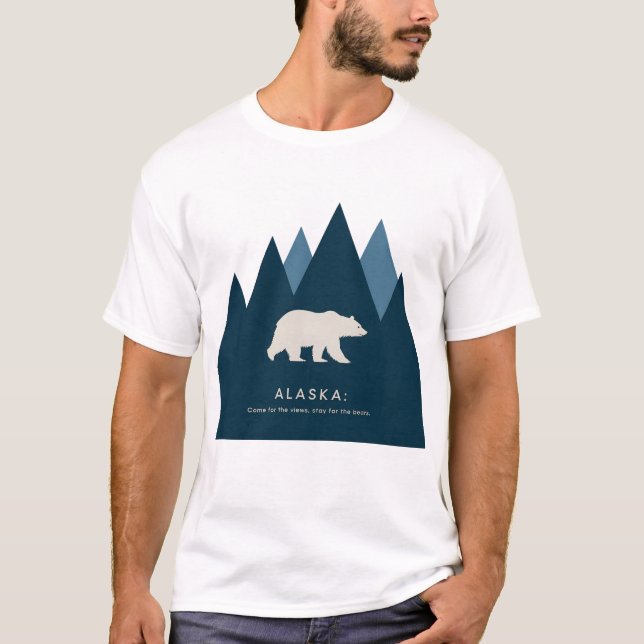 Alaska t-shirt camping design classic art (Front)