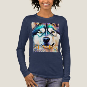 Alaska Territory Dog The Malamute Art Portrait Tri-Blend Shirt