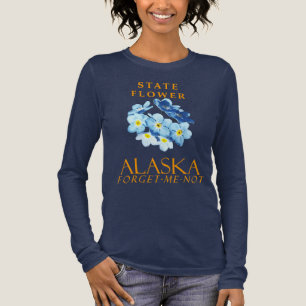 Alaska Territory Flower Myosotis Forget-me-not Tri-Blend Shirt