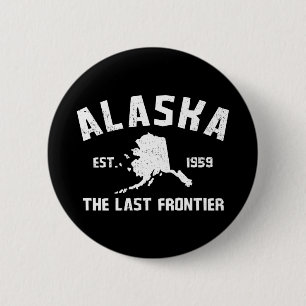 Alaska The Last Frontier 6 Cm Round Badge
