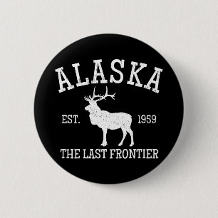 Alaska The Last Frontier 6 Cm Round Badge