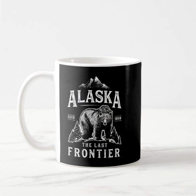 Alaska  The Last Frontier Bear Home Men Women Gift Coffee Mug (Left)