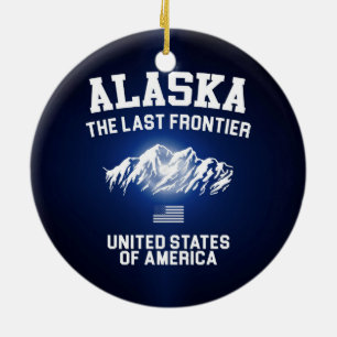 Alaska The Last Frontier Ceramic Tree Decoration
