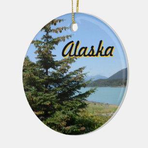 Alaska. The last frontier. Ceramic Tree Decoration