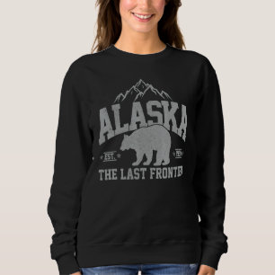 Alaska The Last Frontier EST 1959 Grizzly Bear Mou Sweatshirt