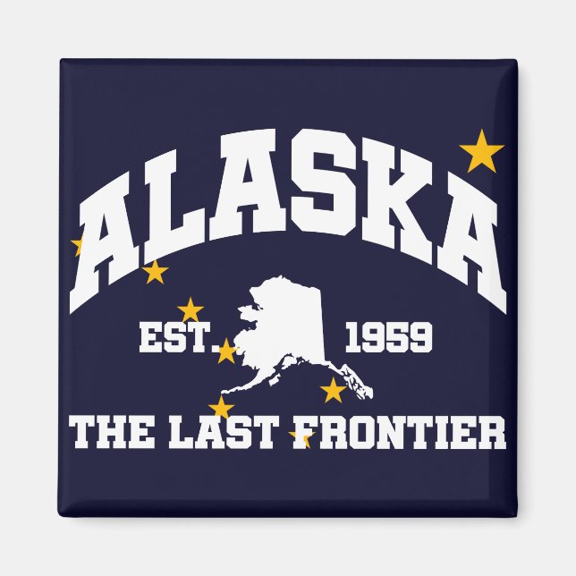 Alaska,The Last Frontier Magnet (Front)