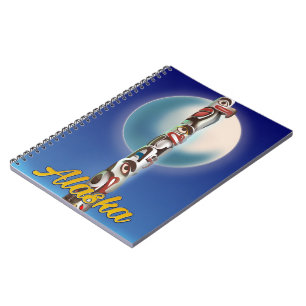 Alaska Totem Pole Travel print Notebook