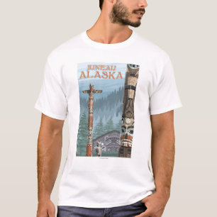 Alaska Totem Poles - Juneau, Alaska T-Shirt