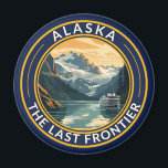 Alaska Travel Art Badge Magnet<br><div class="desc">Alaska retro vector travel design. This retro-style travel art,  with its blend of bold colours and vintage allure,  is designed to inspire a sense of adventure.</div>