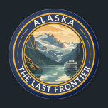 Alaska Travel Art Badge Magnet<br><div class="desc">Alaska retro vector travel design. This retro-style travel art,  with its blend of bold colours and vintage allure,  is designed to inspire a sense of adventure.</div>