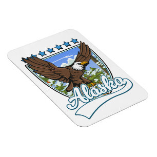 Alaska Travel Patch Magnet