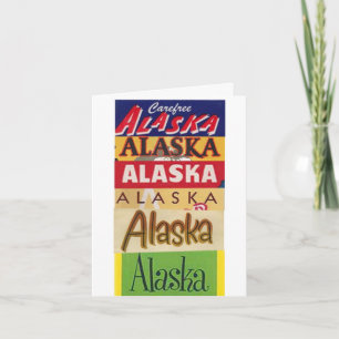 Alaska Travel Poster Thank you card