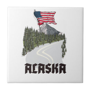 Alaska Travel Poster Tile