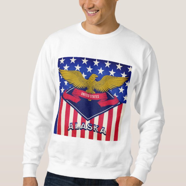 Alaska USA Flag  Sweatshirt (Front)