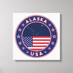 Alaska, USA States Canvas Print
