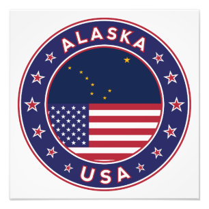 Alaska, USA States Photo Print
