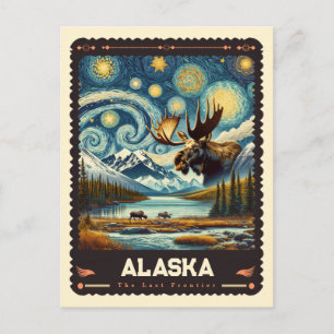 Alaska Vincent Van Gogh Inspired Postcard