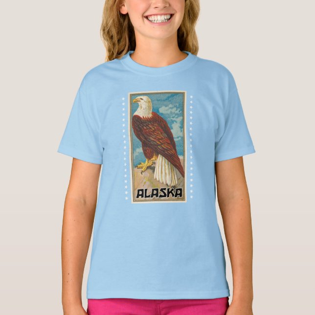 Alaska - Vintage Bald Eagle T-Shirt (Front)