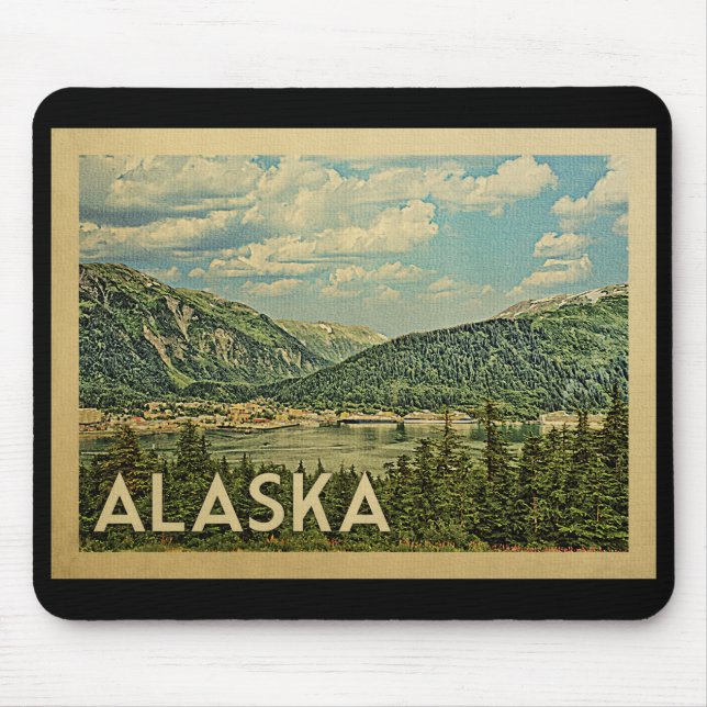 Alaska Vintage Travel Mouse Pad (Front)