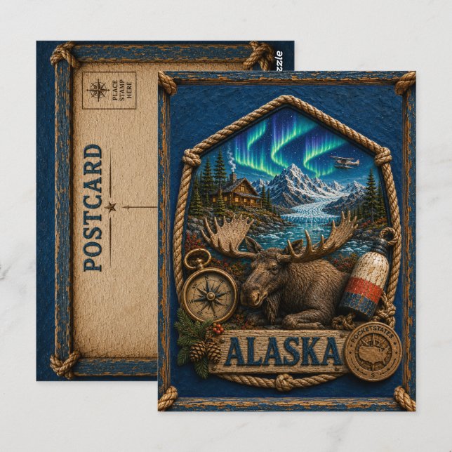 Alaska Vintage Travel Postcard (Front/Back)