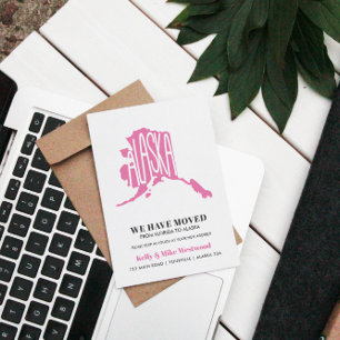 ALASKA We've moved New address New Home  Postcard