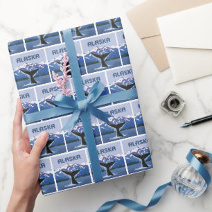 Alaska   Whale Tale Wrapping Paper