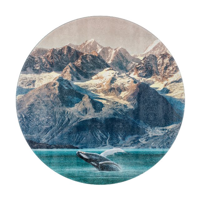 Alaska whale watching: boat excursion. cutting board (Front)