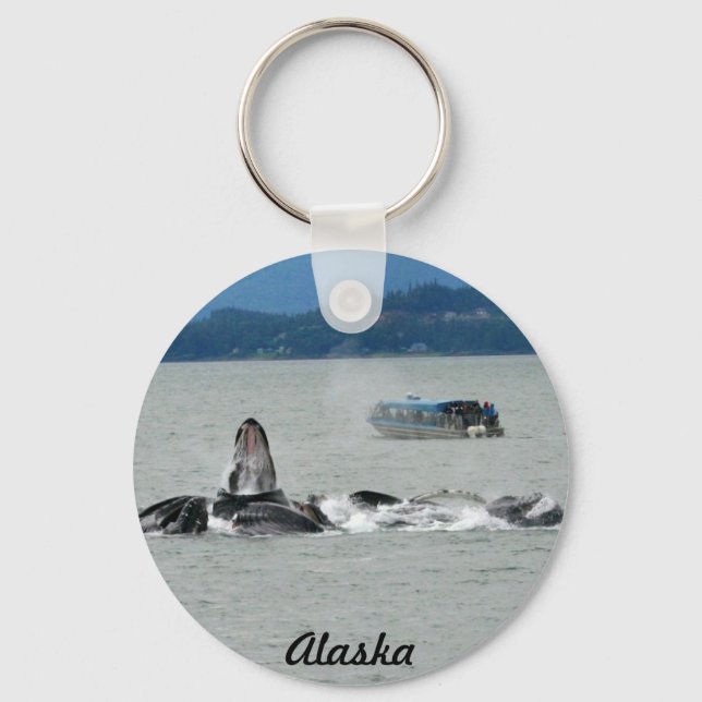 Alaska Whales Key Ring (Front)