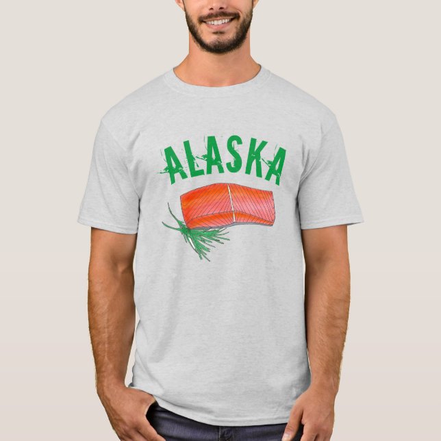 ALASKA Wild Alaskan Salmon Fish Filet Seafood Food T-Shirt (Front)