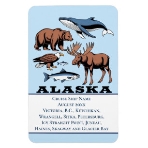 Alaska Wildlife Cabin Stateroom Cruise Magnet