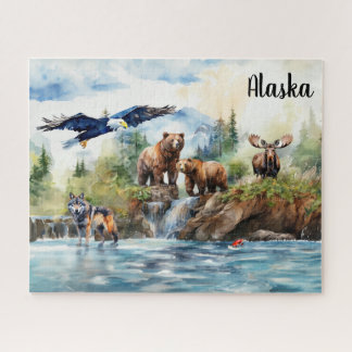 Alaska Wildlife Collage Jigsaw Puzzle