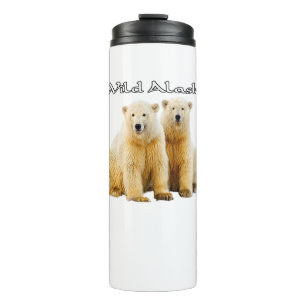 Alaska Wildlife Polar Bears Thermol Tumbler