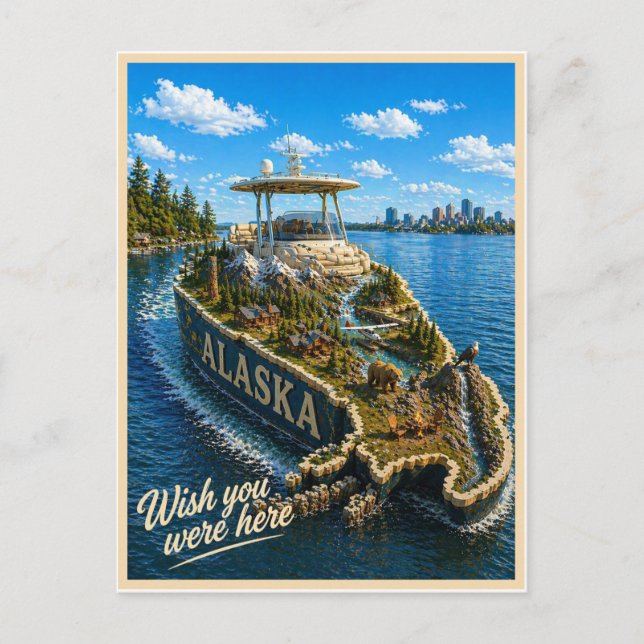 Alaska | Wish You Were Here | State Series Postcard (Front)