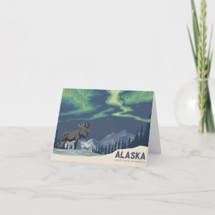 Alaska with Moose    Thank You Card