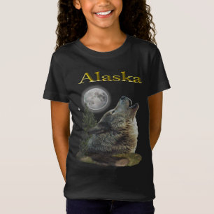 Alaska wolf and moon T-Shirt