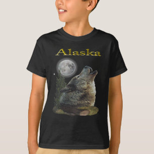 Alaska wolf and moon T-Shirt