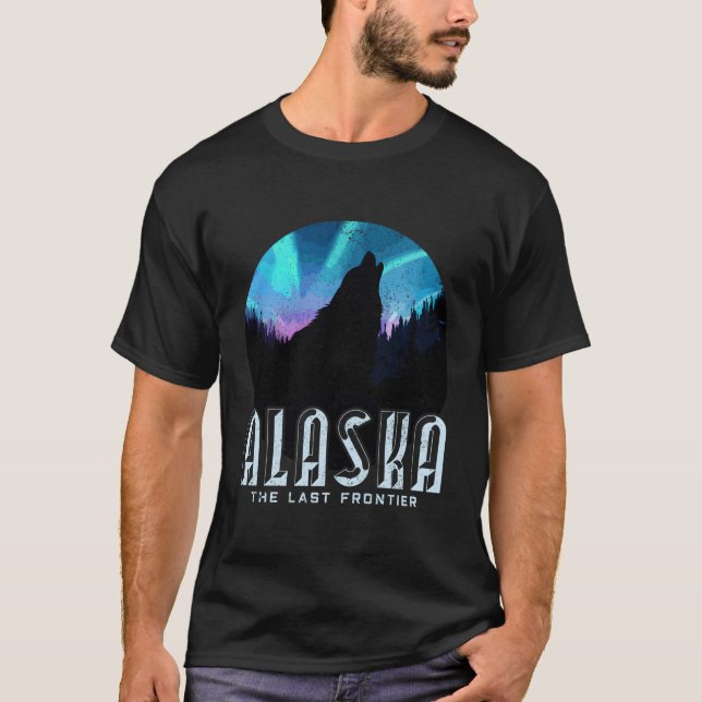 Alaska Wolf The Last Frontier Nature T-Shirt (Front)