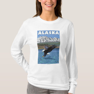 AlaskaBald Eagle Vintage Travel Poster T-Shirt