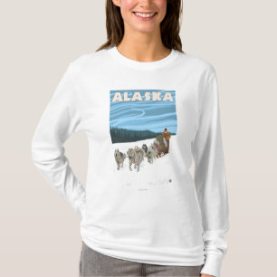 AlaskaDogsledding Vintage Travel Poster T-Shirt