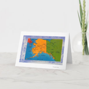 AlaskaGreetings From Alaska Map Card